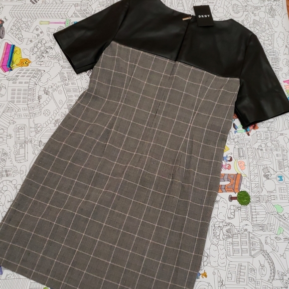 New withTags DKNY Garden Plaid Faux Leather - Picture 4 of 6